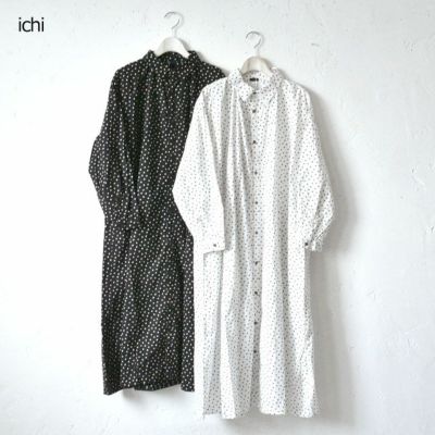 Ichi コットンレーヨンランダムドットワンピース 1018 Hug Hug Ichi コットンレーヨンランダムドットワンピース 1018 Hug Hug