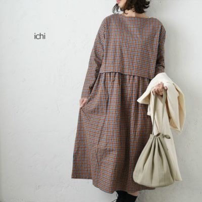 Ichi ウエスト切替えチェックワンピース 0422 Hug Hug Ichi ウエスト切替えチェックワンピース 0422 Hug Hug