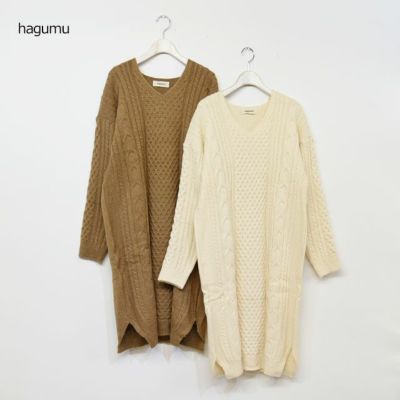 Hagumu ロングニットワンピース C 316 Hug Hug