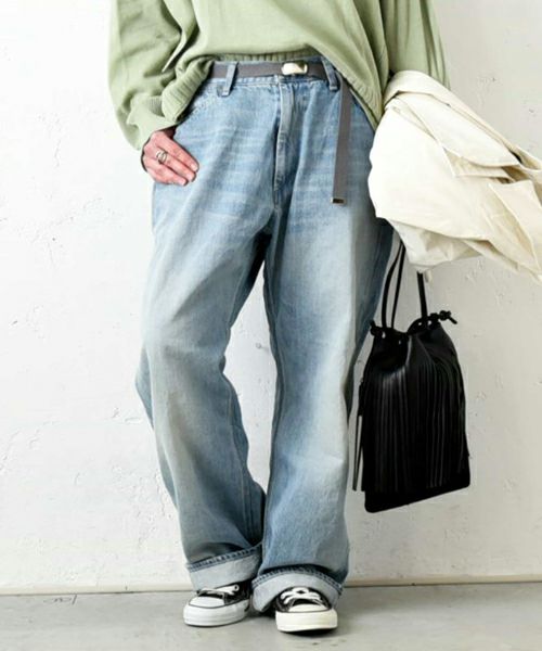 Ordinary fits｜ベルト付きデニムパンツ [[OLF-P037]][C]
