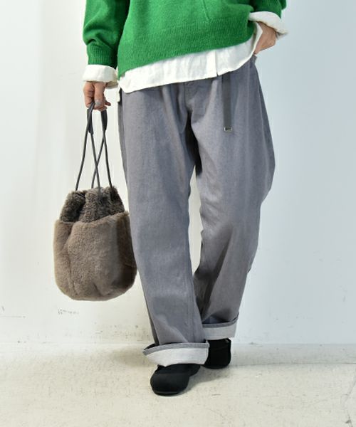 Ordinary fits｜ベルト付きカラーパンツ [[OLF-P037GY]][C]
