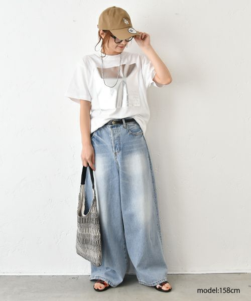 ichi｜ワイドデニムパンツ [[230430]][C]