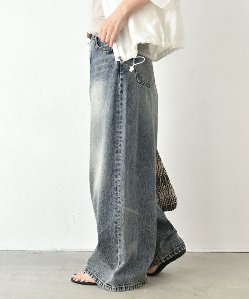 ichi｜ワイドデニムパンツ [[230430]][C]