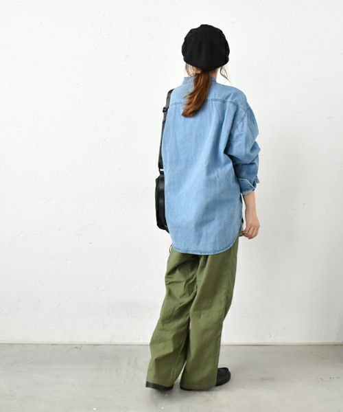 Our.｜ノーカラーデニムオーバーシャツ [[131201H]][C]