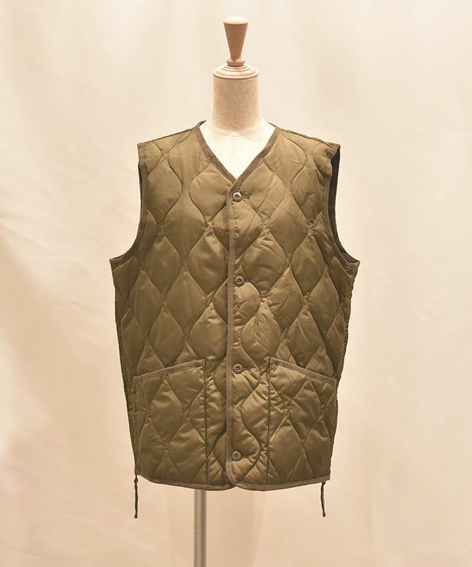 TAION｜MILITARY V NECK BUTTON DOWN VEST [[TAION-001BML-1]][D]