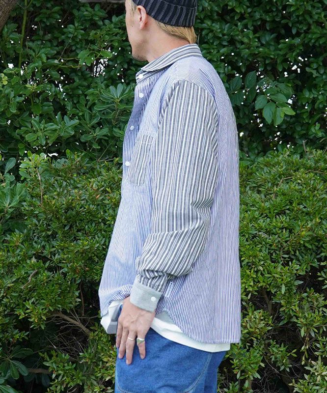  ジムマスター｜ショールカラー L/Sシャツ [[G233732]][D]