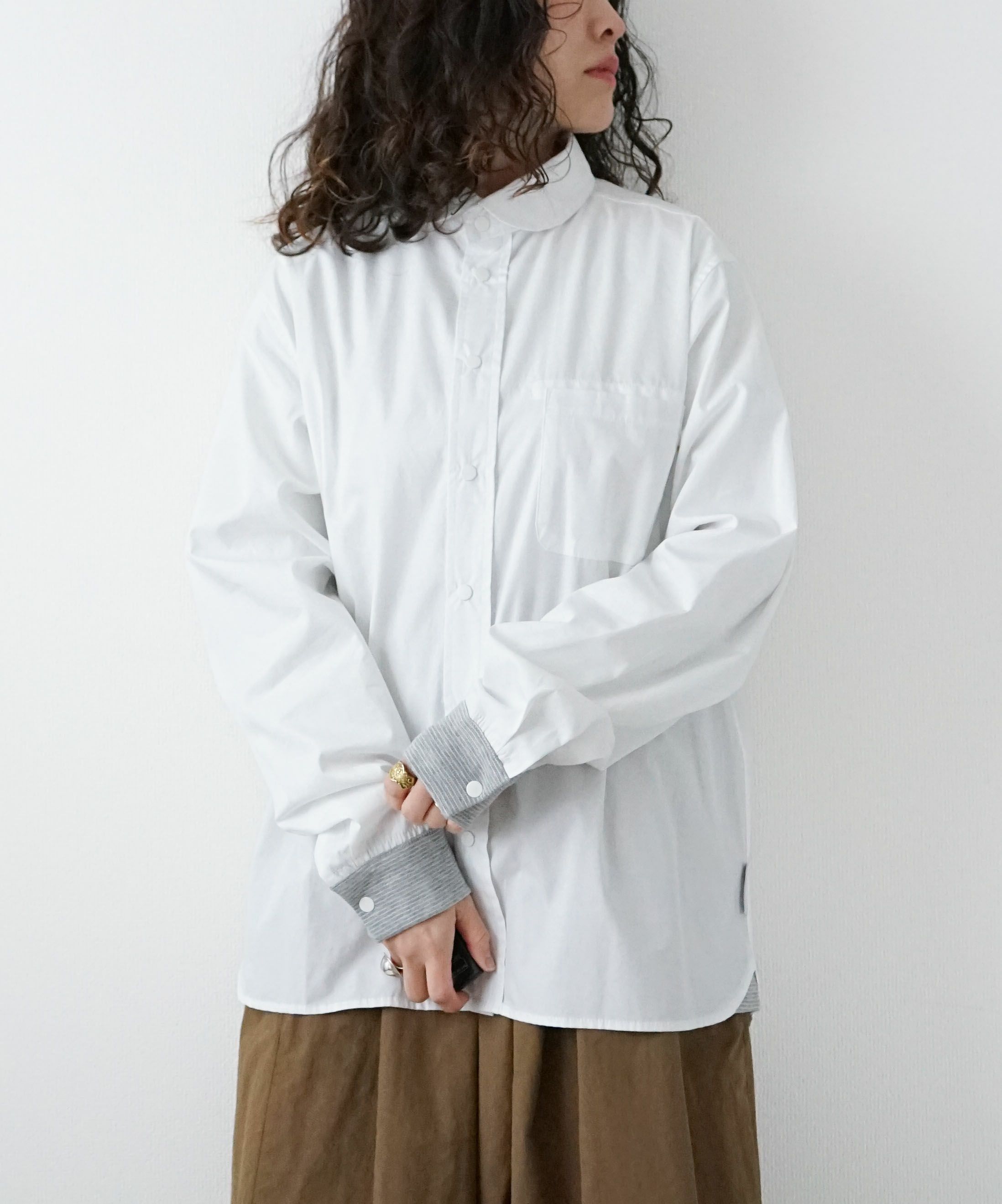  ジムマスター｜ショールカラー L/Sシャツ [[G233732]][D]