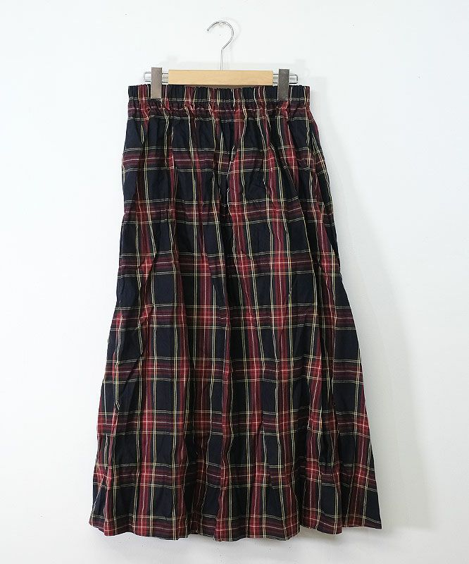 オリジナル ICHI イチ ギャバチェックスカート 今期 ロングスカート 