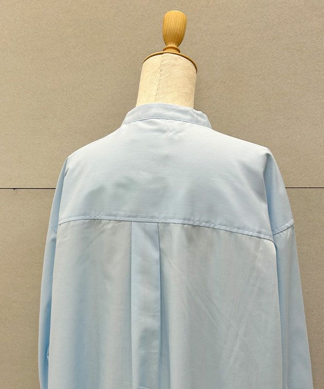 day standard｜バンドカラーシャツOP [[36-0086]][D]