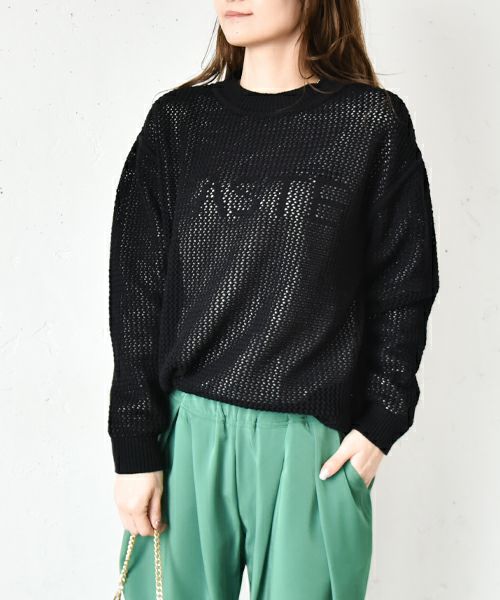 HUMS｜ロゴメッシュニット [[HU-PO-07]][C]