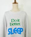 modem design｜Messege logo sweat-Don‘t better sleep [[M-2310055]][D]