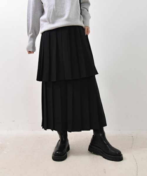 TRANOI.｜2段プリーツスカート [[211R509]][C] | ma28 ONLINE STORE 