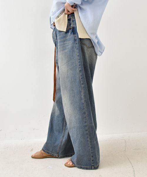 HUMS ☆ ワイドデニムパンツ。 HUMS｜ワイドデニムパンツ [[090009]][C] | ma28 ONLINE STORE