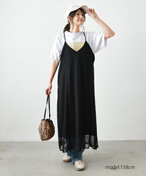 IN THE MARKET｜シアーメッシュワンピース [[21024132]][C]