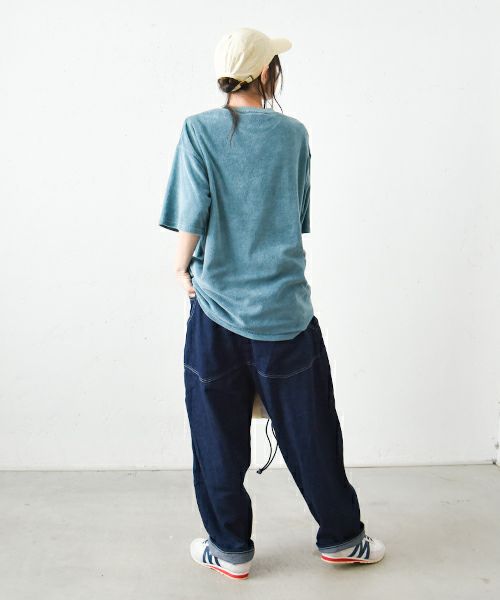  Gives a sense of fullment｜パイル素材オーバーカットソー [[642510]][C]