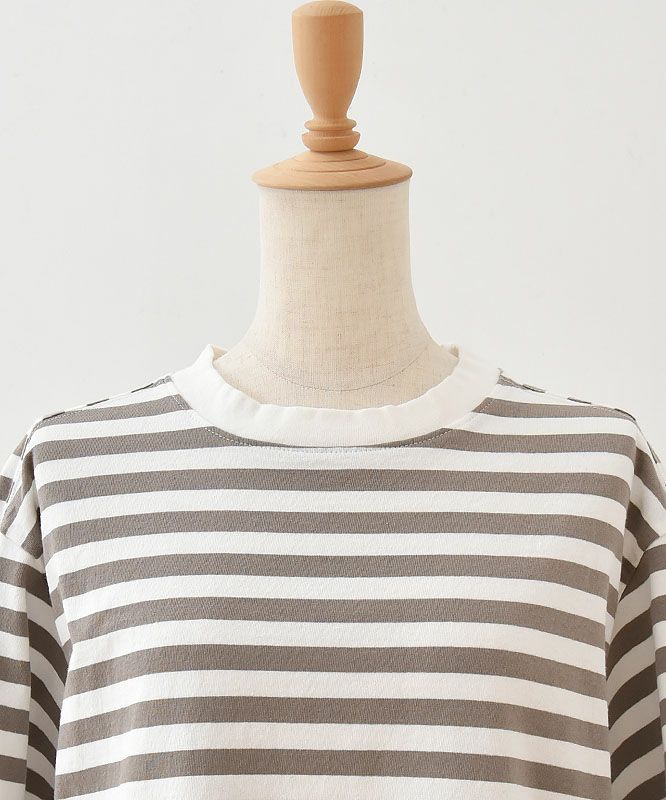 and quarter｜アメリカンドライ天竺ボーダーTee [[MA-481011]]