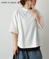 and quarter｜バックプリント5分袖Tシャツ [[131252F]][C]