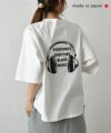 and quarter｜バックプリント5分袖Tシャツ [[131252F]][C]