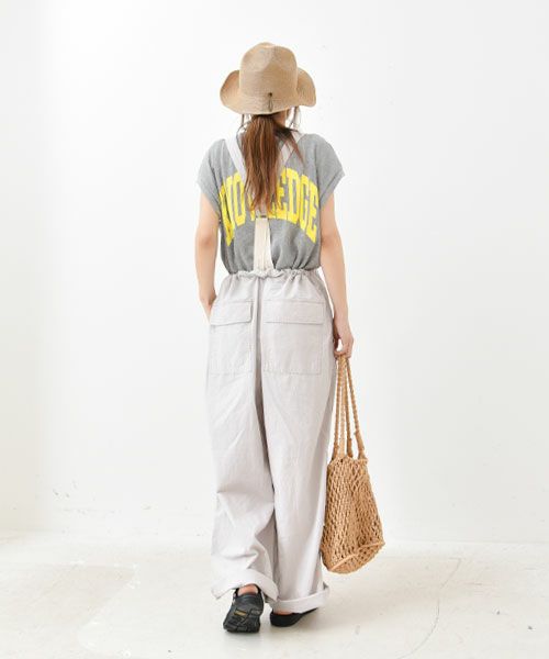 her.｜ロゴ入りノースリーブワッフルTee [[131254H]][C]
