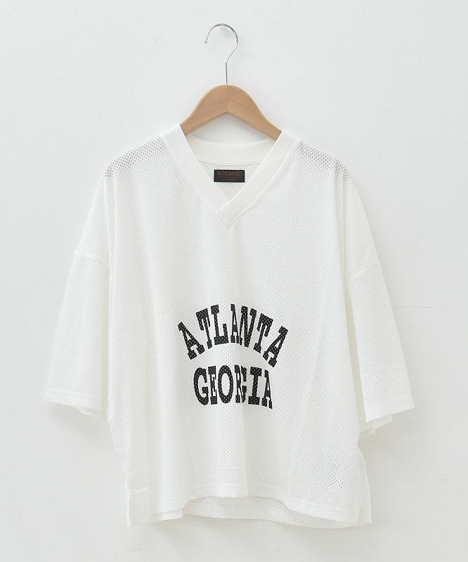 IN THE MARKET｜ロゴメシュVネックプルオーバー [[131269F]]