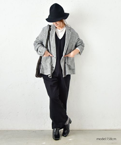 HUMS｜カット素材サロペットパンツ [[C-5026]][C]