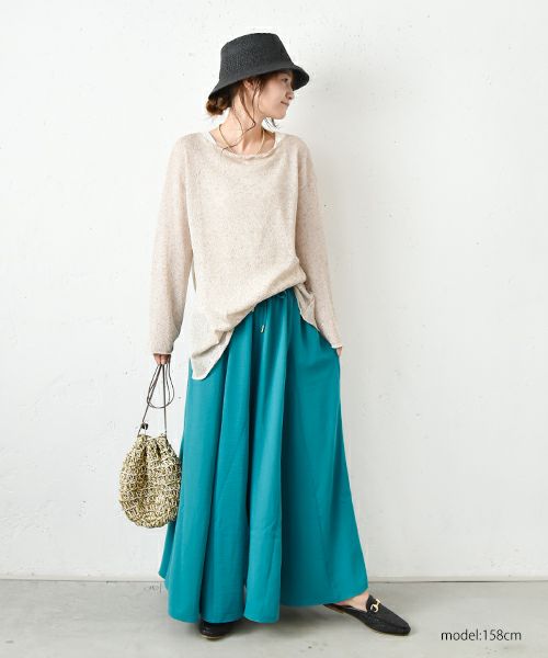 HUMS｜リネンライクフレアパンツ [[5421021]][C]