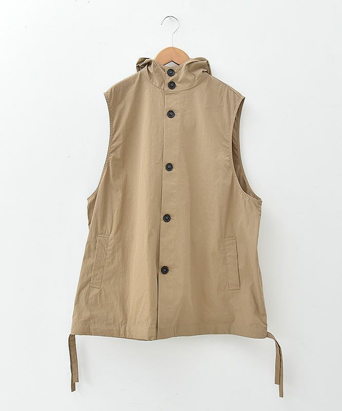 hagumu｜フード付きコットンナイロンベスト [[hag-110]][C] | ma28