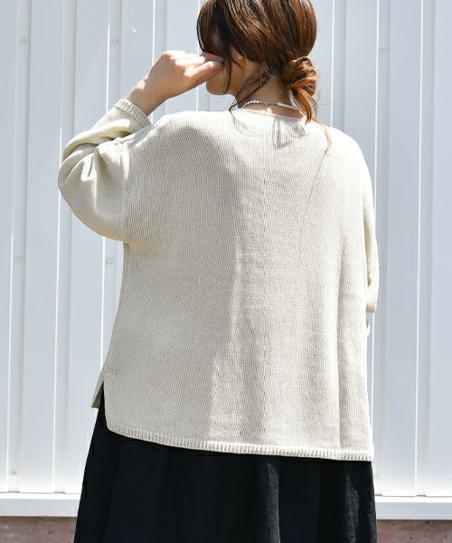 hagumu｜ボートネックニット [[08074]][C]
