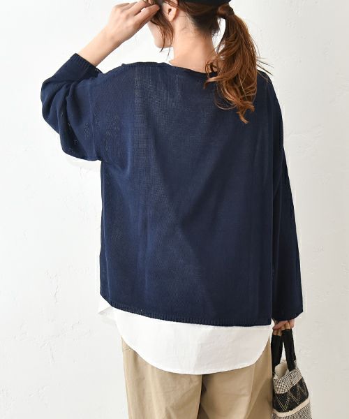 hagumu｜ボートネックニット [[08074]][C]