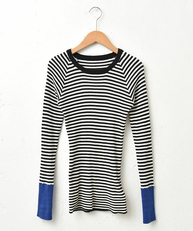 IN THE MARKET｜袖口切替テレコクルーインナー [[08080]][C]