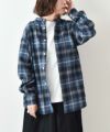 manual alphabet｜BRUSHED CHECK LOOSE FIT B/C SHT [[MA-S-743]][D]