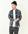 manual alphabet｜BRUSHED CHECK LOOSE FIT B/C SHT [[MA-S-743]][D]