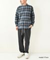 manual alphabet｜BRUSHED CHECK LOOSE FIT B/C SHT [[MA-S-743]][D]