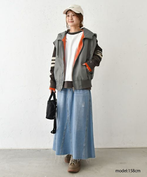 IN THE MARKET｜MA-1 フード付きベスト [[C-2318]][C]