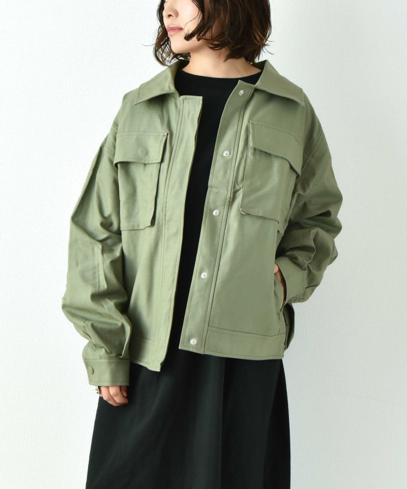 KIFFE｜LONG SLEEVE MILITARY SHIRT [[KF242BS00132]][D]