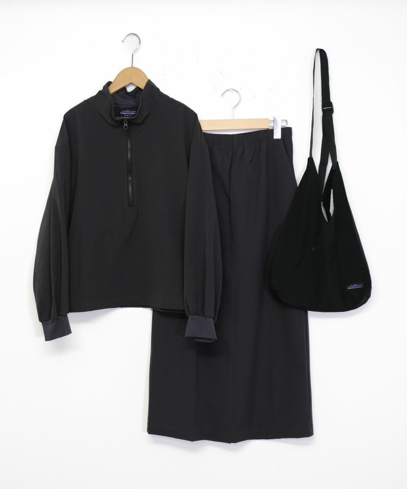  THOUSAND MILE｜HALF ZIP T-SHIRT & SLIT SKIRT SET [[TM242NP00122]][D]