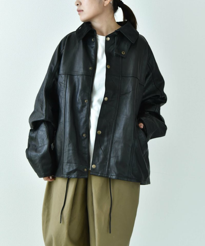 yoused｜LEATHER DRIVERS JKT [[24AW01]][D]