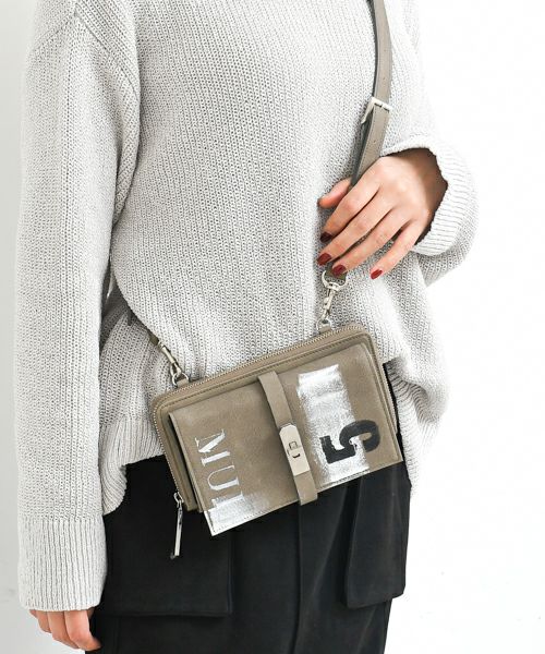 M.U.L新型ウォレットショルダー 灰グレー （☆新品未使用限定品  