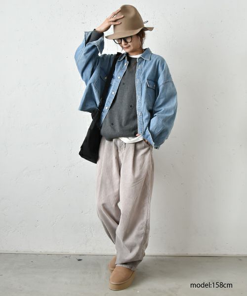 Johnbull デニムクロップドシャツ Mサイズ JOHNBULL/ジョンブル】デニムクロップドシャツ（シャツ