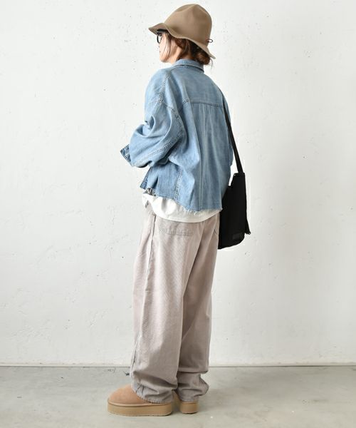 JOHNBULL ミューズ ドゥドゥーズィエムクラス デニムシャツ ジョンブル Johnbull｜デニムクロップドシャツ [[JL244S01]][C] | ma28