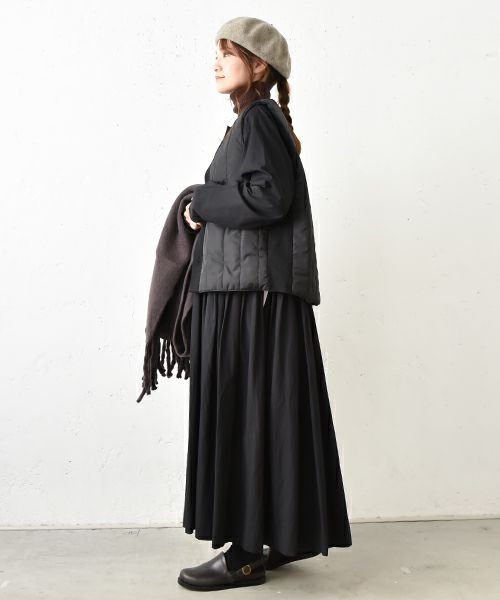 黒 ノースリーブ キルティングベスト SNAP'N'WEAR スナップンウエア SNAP'N'WEAR #300 キルトベスト