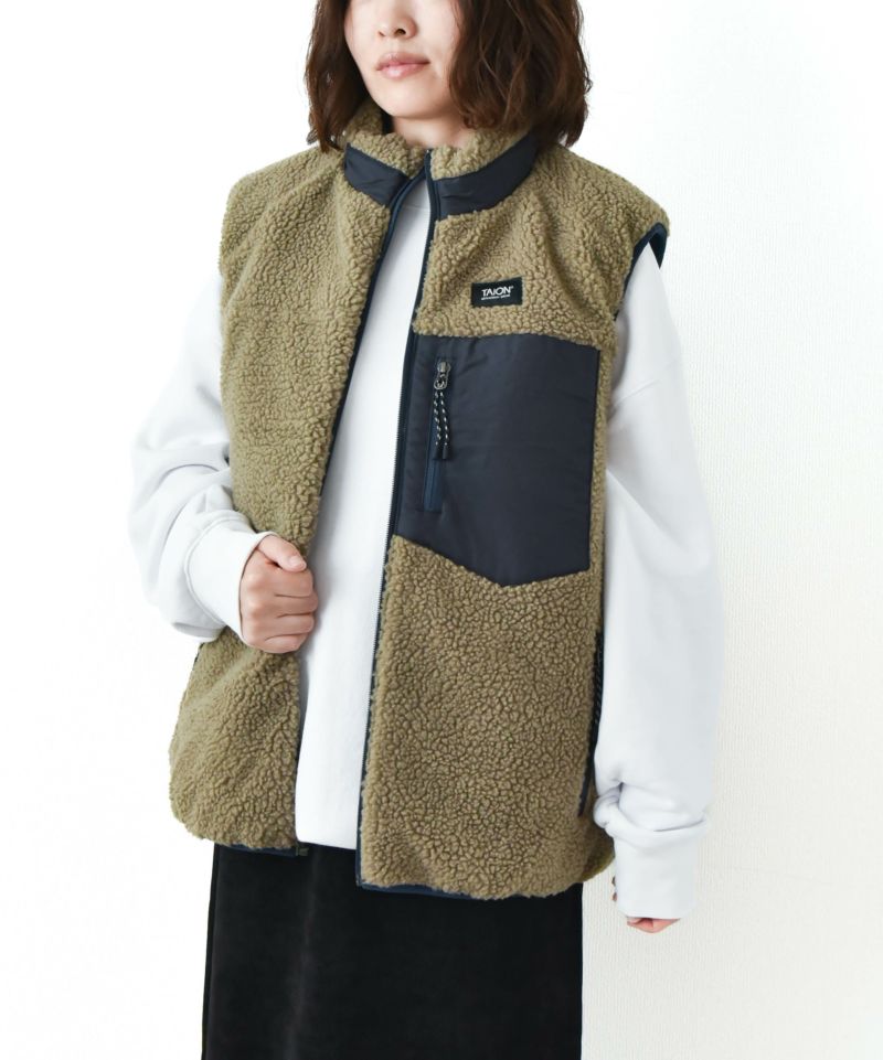 TAION｜"DOWN × BOA" REVERSIBLE VEST [[TAION-R002MB]]