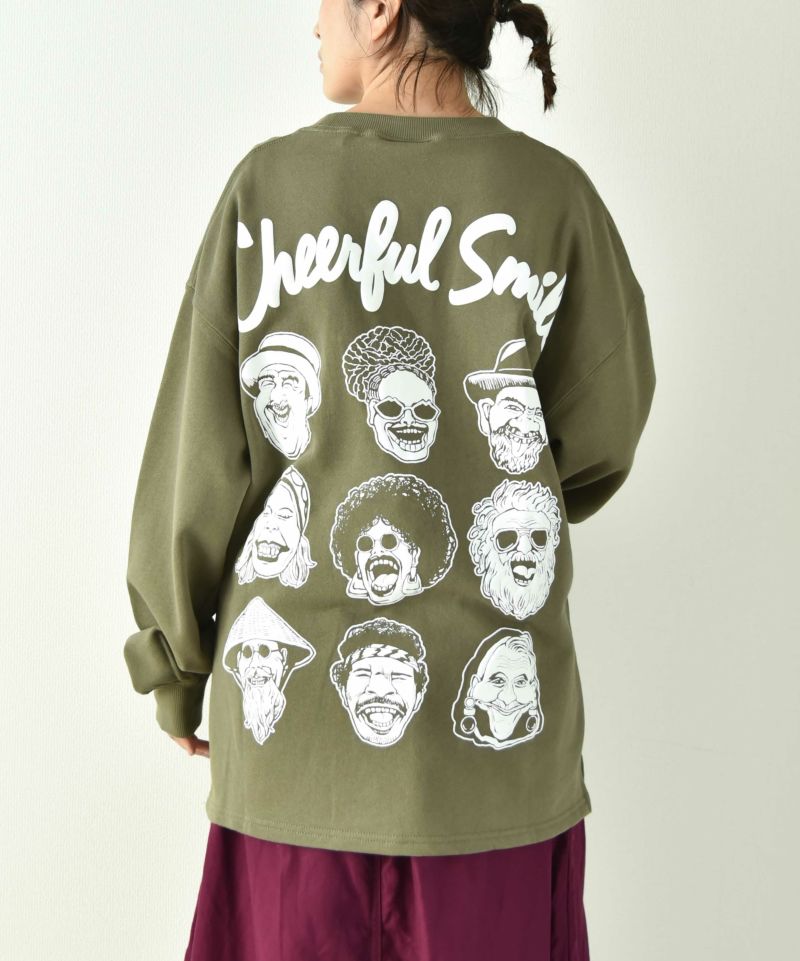 ジムマスター｜10.3oz Cheerful Smile スウェットビッグTee [[G421704]][D]