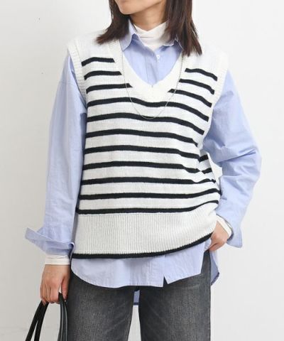 新品未使用wrapin nine9 Hymn LIPAヒムリパ　ロゴカットベスト Hymn LIPA｜ロゴニットベスト [[25019]][F] | ma28 ONLINE STORE