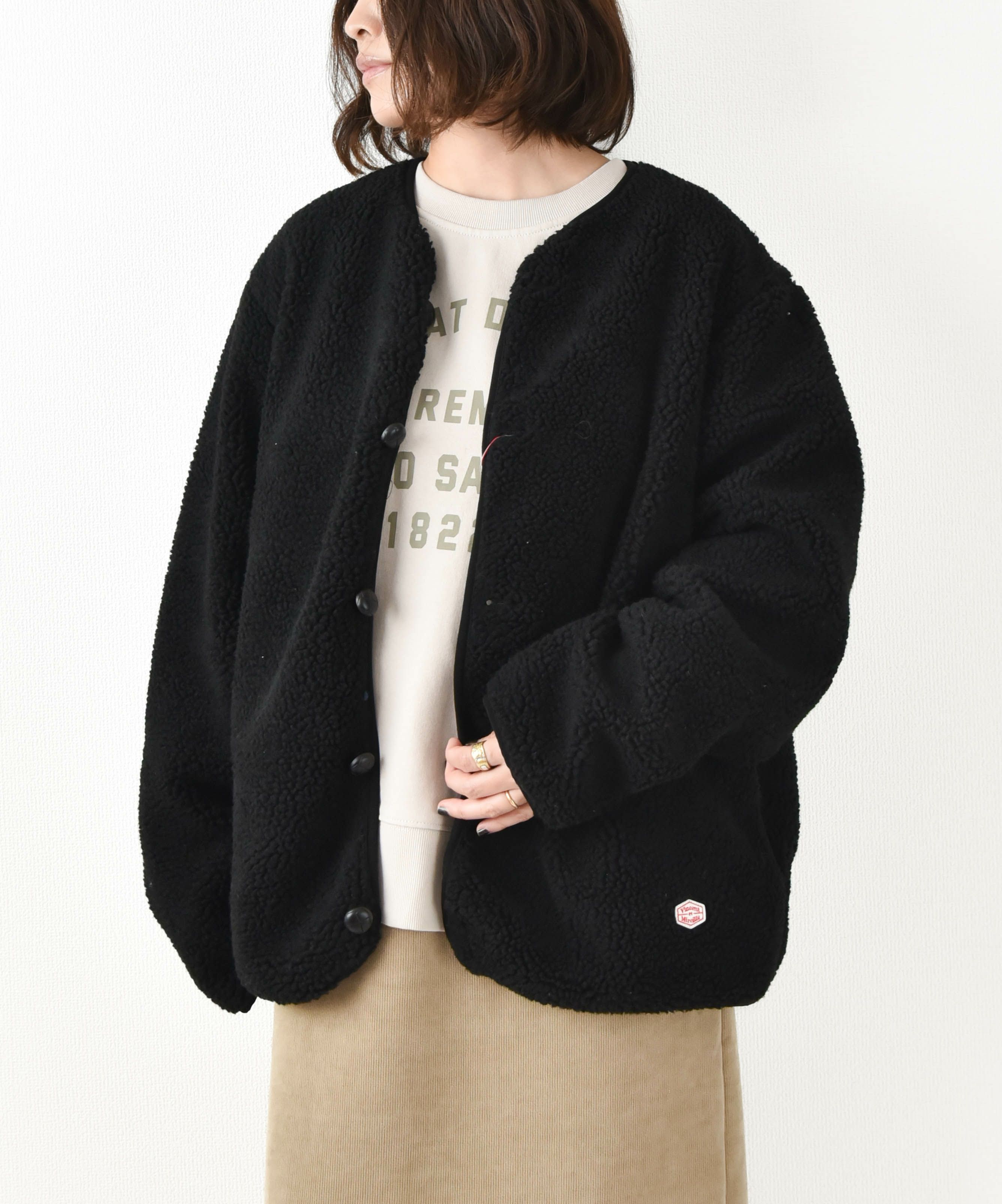 未使用品 marka BOA CARDIGAN LONG マーカ 目出度く ボアジャケット