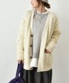 Oldderby Knitwear｜ケーブルVネックカーディガン [[JM1010]][C]