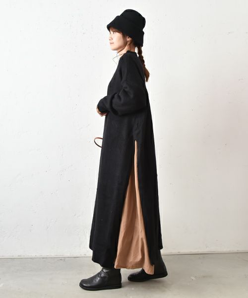 OMEKASI｜シャギーニットサイドスリットワンピース [[125682]][C]