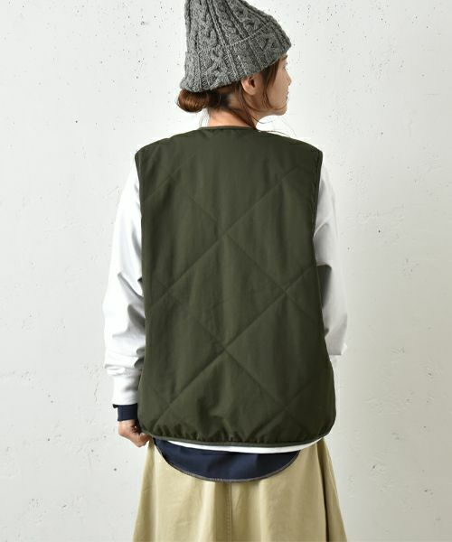 Our.｜ナイロンキルトVベスト [[C-9019]][C]