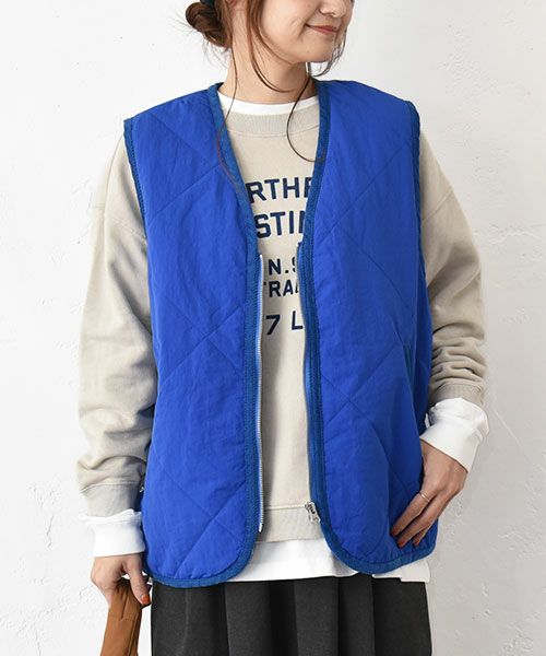 Our.｜ナイロンキルトVベスト [[C-9019]][C]