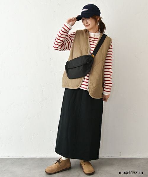 Our.｜ナイロンキルトVベスト [[C-9019]][C]